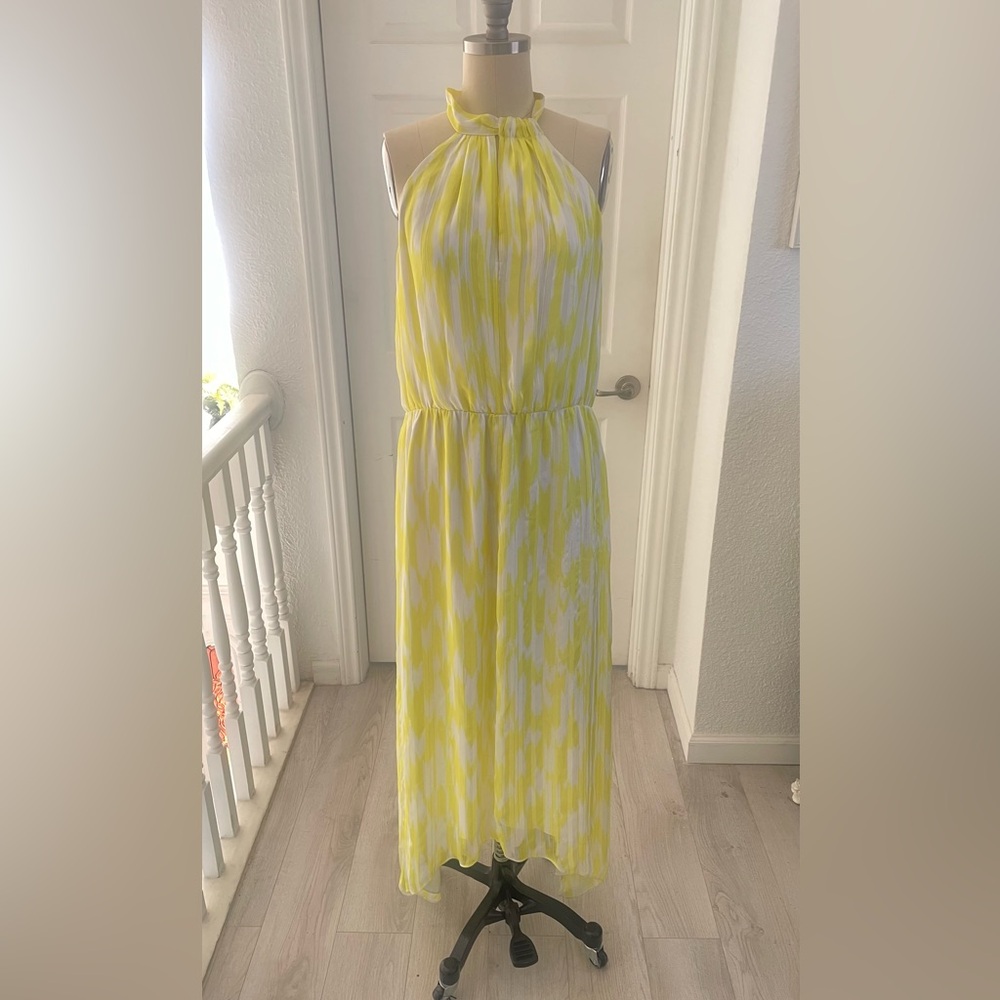 Daniel Cremieux Yellow and White midi/maxi Dress